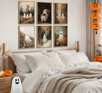 Vintage Halloween Posters Wall Art, 6Pcs, 8x10in