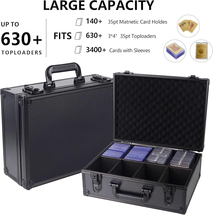Toploader Storage Box Trading Card Storage Case, Sports Baseball Card Storage Box, Cards Case Holder (Holds 630+ Toploaders)