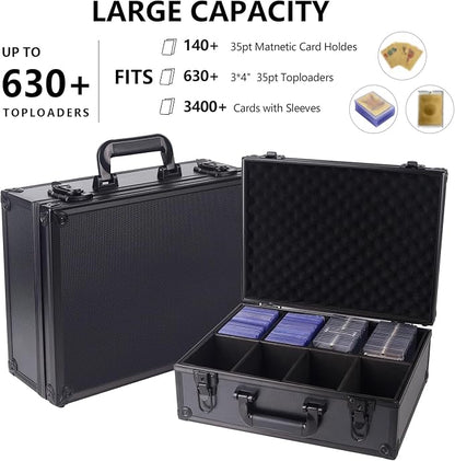 Toploader Storage Box Trading Card Storage Case, Sports Baseball Card Storage Box, Cards Case Holder (Holds 630+ Toploaders)