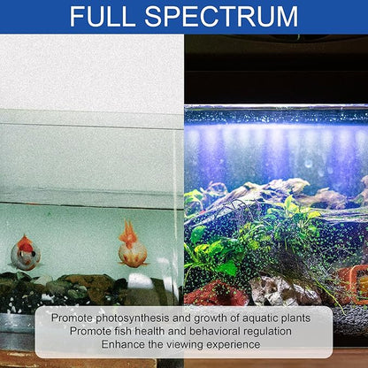 Led Aquarium Light, Full Spectrum Fish Tank Lights, 30 Inch Freshwater Fishtank Hood Lighting for Grow Fish, Plants, Adjustable from 24 to 30in