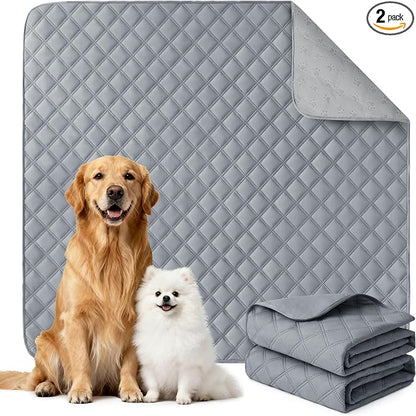 Eterish Reusable Washable Pee Pads for Dogs Large/Extra Large 31'' x 36'' 2 Pack, Absorbent Pet Puppy Dog Training Pads Non-Slip, Waterproof Whelping Potty Pads for Dogs Leak-Proof