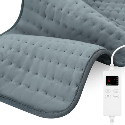 Heating Pad for Back, Large Heating Pads for Body Muscle Pain Cramps Relief, 6 Heat Settings Machine Washable Electric Heating Pad, Birthday Christmas Gifts for Women Mom