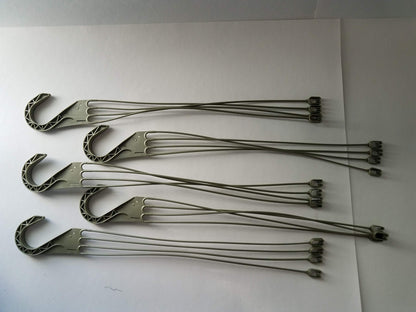 Replacement 4 Strand Plastic Hangers for 12" Hanging Baskets - Set of 5 (Olive Green)