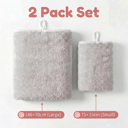 Dog Drying Towel, Soft Towels for Drying Dog Large, 2pcs Extra Thick Absorbent Microfiber Bath Towels for Dogs, Cats, Puppy, Pets (Grey)