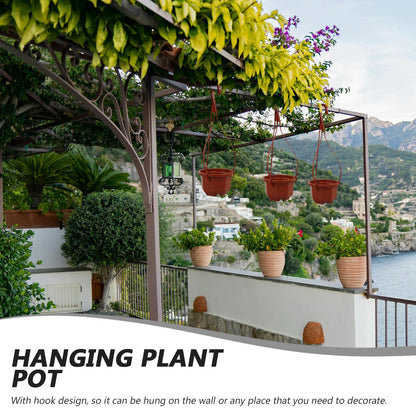 DOITOOL 10 Sets Chlorophytum Pot Hanging Planters Hanging Nursery Basket Pot Orchid Flowerpot Air Plants Holder Empty Baskets for Plants Plastic Window Cactus