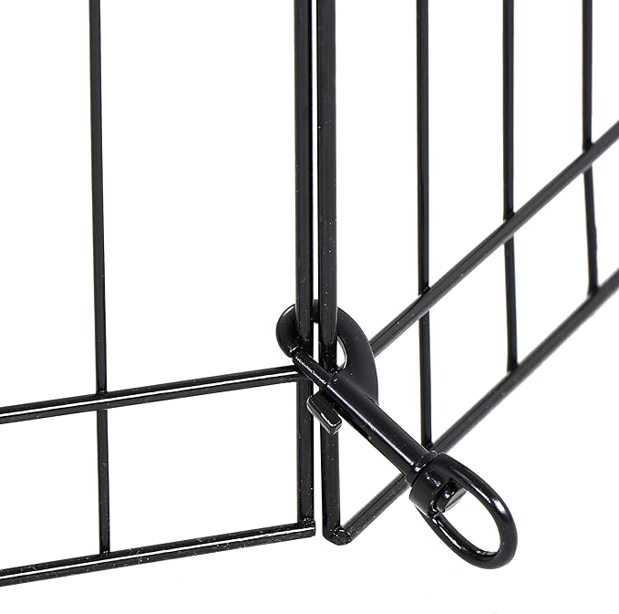 ZENY Puppy Pet Playpen 8 Panel Indoor Outdoor Metal Portable Folding Animal Exercise Dog Fence, 24'' W x 24'' H