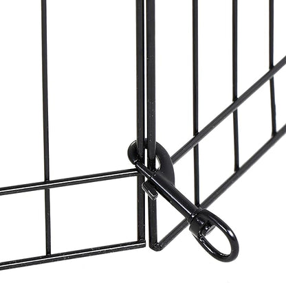 ZENY Puppy Pet Playpen 8 Panel Indoor Outdoor Metal Portable Folding Animal Exercise Dog Fence, 24'' W x 24'' H