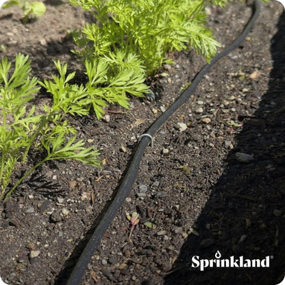 Sprinkland® 1/4" Dripline | Made in USA | 100' ft. Roll | 6" Emitter Spacing | Drip Irrigation Fittings Included