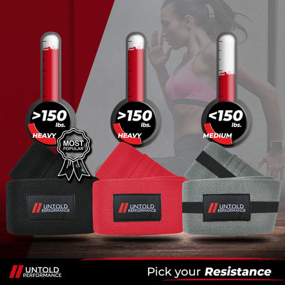 Untold Performance Heavy Resistance Bands - Hip Bands for Working Out, Premium Exercise Bands Resistance, Durable Resistance Bands for Strength, Flexibility & Glute Workouts (Black - Heavy, 1)