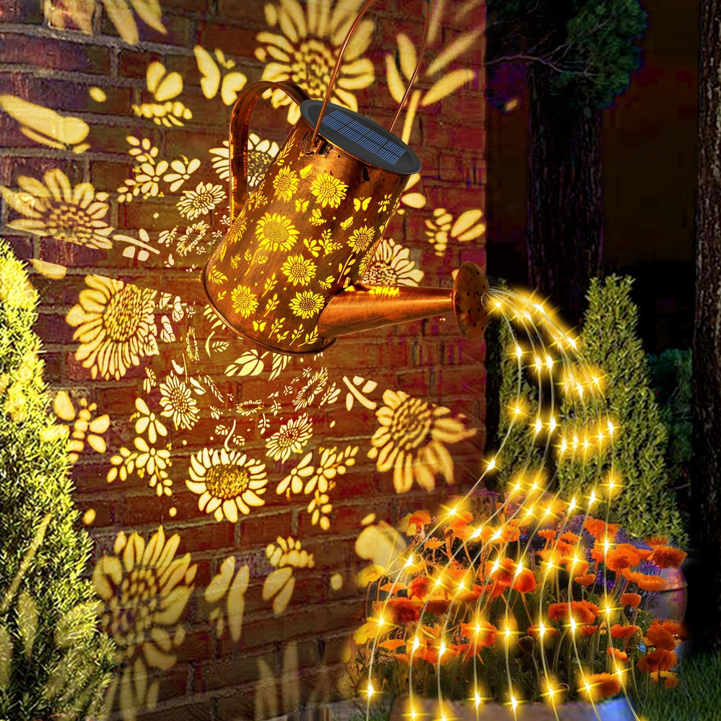 Vcdsoy Solar Watering Can Lights, Sunflower Mother's Day Gifts for Women Mom Grandma Birthday, Large Hanging Solar Lantern Waterproof Outdoor Garden Decorations for Yard Porch Landscape Patio Pathway
