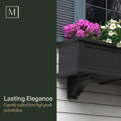 Mayne Fairfield Decorative Brackets (2-Pack) Compatible with Mayne Fairfield & Cape Cod Window Boxes Only – Classic Outdoor Accent for Window Box Support - Espresso
