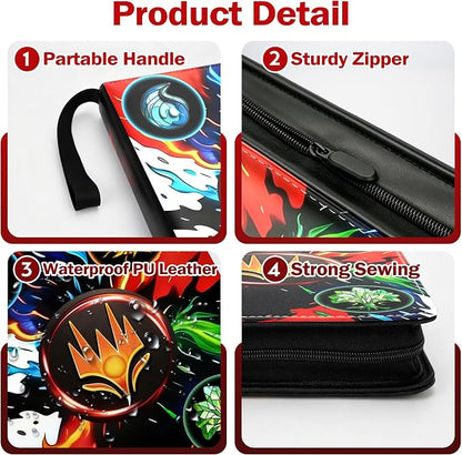 9 Pocket Card Binder for MTG/YGO/PTCG/Game Cards, Holds 720 Cards,Premium Card Collector Book for TCG Players,Toys Gifts for Kids(MTG-4)