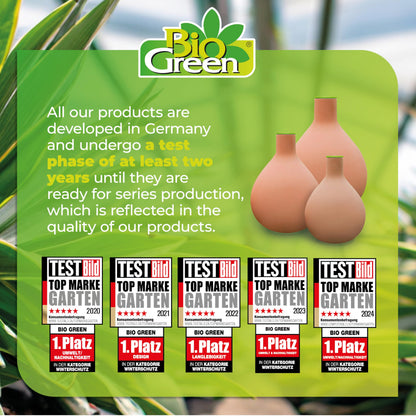 BioGreen Plant Self-Watering System Hydro MAX S | 0.3 gal | Irrigation Ø 23.6 in | Olla Made of Fired Clay | Environmentally Friendly | Terracotta Water Saver for Gardens, Vegetables & Raised Beds