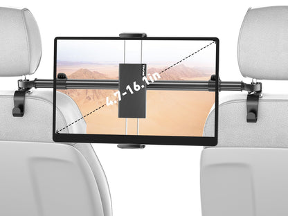 Car Tablet Holder Mount for iPad: Headrest Tablet Stand for Car Back Seat Compatible with iPad Pro Air Mini | Galaxy Tab | Kindle Fire HD | Switch OLED or Other 4.7-16.1" Devices
