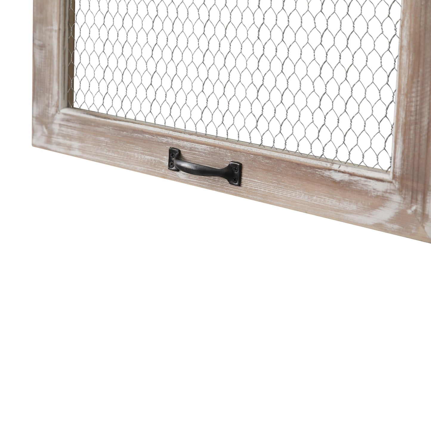 SOFE Rustic Chicken Wire Frame, Framed Photo Display Board/Wall Grid Panel, Decorative Bulletin Board, Jewelry Wall Organizer, Room Office Dorm Memo Board, 22 × 17 Inches