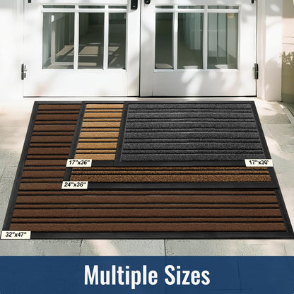 BEHERO Door Mat Outdoor Entrance, 30.5"x17" Extra Durable Front Door Mat Outside, Heavy Duty Welcome Mat for Outside Entry, Back Door Mats Non Slip, Waterproof All-Season Doormats, Yellow