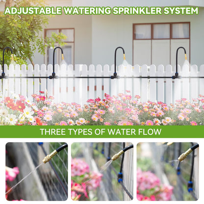 Drip Irrigation Parts ONLY 6pcs of 360° Adjustable Arm Sprayer Copper Nozzles and Quick Connect Base - No Tubing No Faucet Adapter