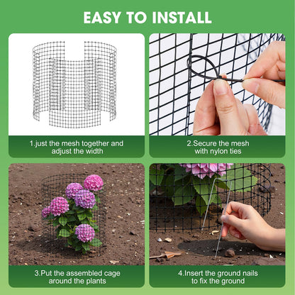 18PCS Plant Protection from Animals,12x12 Inch Metal Wire Plant Protectors,Plant Cages to Keep Animals Out,Sturdy Bunny Barricades Chicken Wire Cloche Plant Protectors for Shrubs Flowers Vegetables