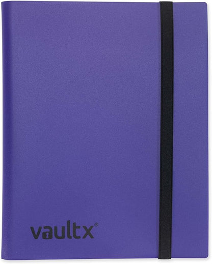 Vault X 9 Pocket Standard Strap Binder, Holds 360 Trading Cards in 20 Side-Loading Pages (Purple)