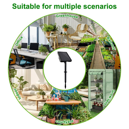 Display and Solar 2 in 1 Automatic Watering System for 15 Pots Plants, Anti-Siphoning Watering Drip Irrigation System Device Kit, Smart Timer & Manual for Indoor Garden Farm Greenhouse Balcony & Patio