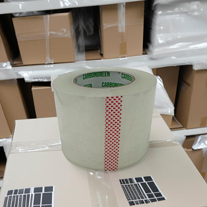 CARBONgreen 2 Pack Heavy Duty Packing Tape, Clear, 4 Inch Wide, 2.7MM Thick Shipping Tape, 145 Yards (435FT) Roll Length Mega Roll