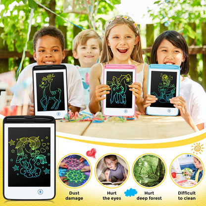 Zhehao 12 Pcs LCD Writing Tablet for Kids Colorful Drawing Doodle Board Drawing Tablet Erasable Reusable Electronic Draw Pad Gift for Boy Girl Educational Learning(6.5 Inch Screen,Fresh Color)