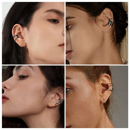 YADOCA 16Pcs Ear Cuff Set Damen Ohrmanschette Ohrringe Earcuffs Set Helix Knorpel Clip auf Wickelohrring Fakepircings Ohr Cuffs Ohrklemme Gold/Silber/Schwarz/Roségold