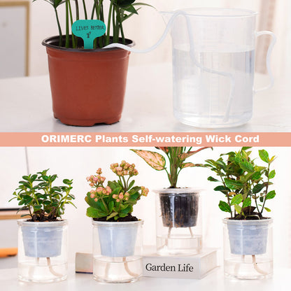 ORIMERC 30 Pack 3 inch Net Cup Pots with Self-Watering Wick Rope & Drainage Hole Mesh Screen
