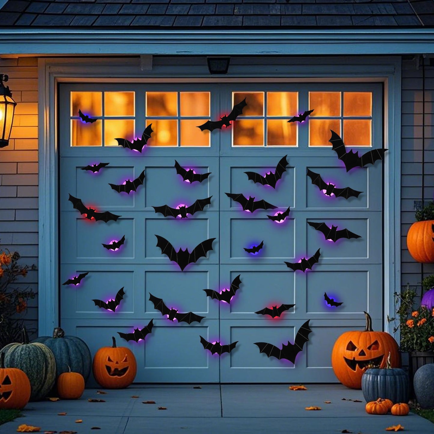 DR.DUDU 36 Pack Halloween Bats Wall Decor 3D Bat Stickers