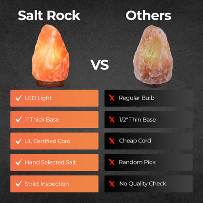 ZESTIQ FOODS Himalayan Salt Lamp – Natural Pink Salt Rock Lamp, Crystal Night Light for Bedroom, Home & Office, Air Purifier, Relaxation & Home Decor