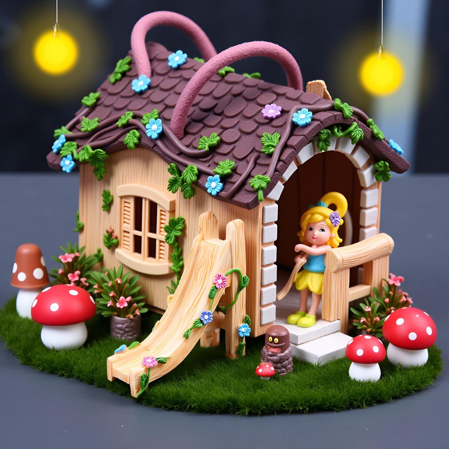 Kai Dream Miniature Fairy Garden Accessories, Resin Slide, 2.8 * 1.4 * 2.8 inches, Decorative Landscape, Dollhouse Decor
