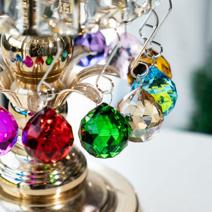HDCRYSTALGIFTS 15pcs Crystal Ball Prism 30mm Handmade Feng Shui Faceted Sun Catchers Rainbow Maker Suncatchers for Window Hanging,Glass Ball Ornaments for Christmas Tree (Multi-Color)