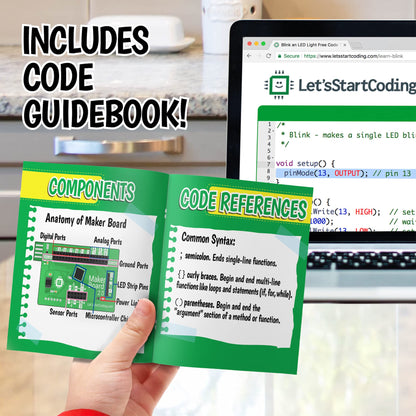 Base Kit Computer Coding Game for Kids 8-12+ and Teens to Learn Code & Electronics. Great STEM Gift for Boys & Girls for Real C++ Coding with Over 60 Projects Included.