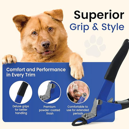 Resco Original Deluxe Dog Nail Clippers - Professional USA-Made Guillotine Trimmer - Heavy Duty Steel -Small/Medium Clipper - Blue