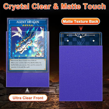 600PCS Card Sleeves for Collectable Gaming Cards, Matte Card Protectors Sleeves for Baseball Cards, Game Cards and Trading Cards (6 Colors)