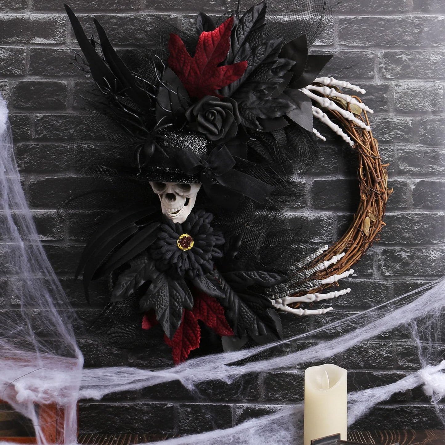 JStnana 3 Rolls Black Poly Burlap Deco Mesh Ribbon for Wreath Crafts, 10 Inch x 30FT Per Roll Decorative Mesh Ribbon Wrapping Ribbon Rolls for Halloween Christmas Tree Wreath Decoration DIY Crafts