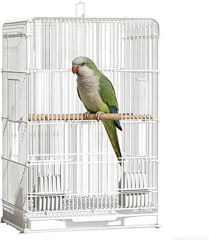 23.6-Inch Household Bird Cage with Top Handle, Small Metal Bird Cage with Removable Slide-Out Tray, Lightweight Travel Bird Cage for Indoor Outdoor Home Bird Feeding