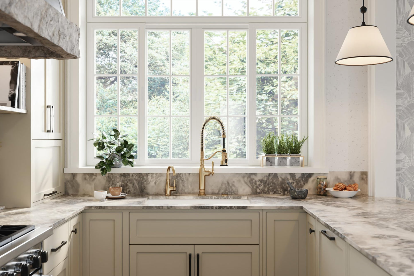 KOHLER Tournant Semi-Professional Pull-Down Kitchen Sink Faucet, Commercial Kitchen Faucet with Pull Down Sprayer, 77515-CP, Polished Chrome
