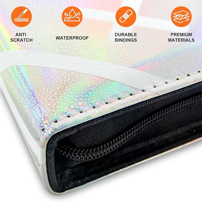 900 Pockets Sports Card Binder, Portable Waterproof Storage Bag with Removable Sleeves for Baseball Football Basketball Hockey Cards 2025 2026 Collectors