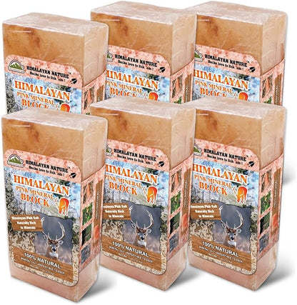 Licking Salt for Deer - 6 Pack, Pink