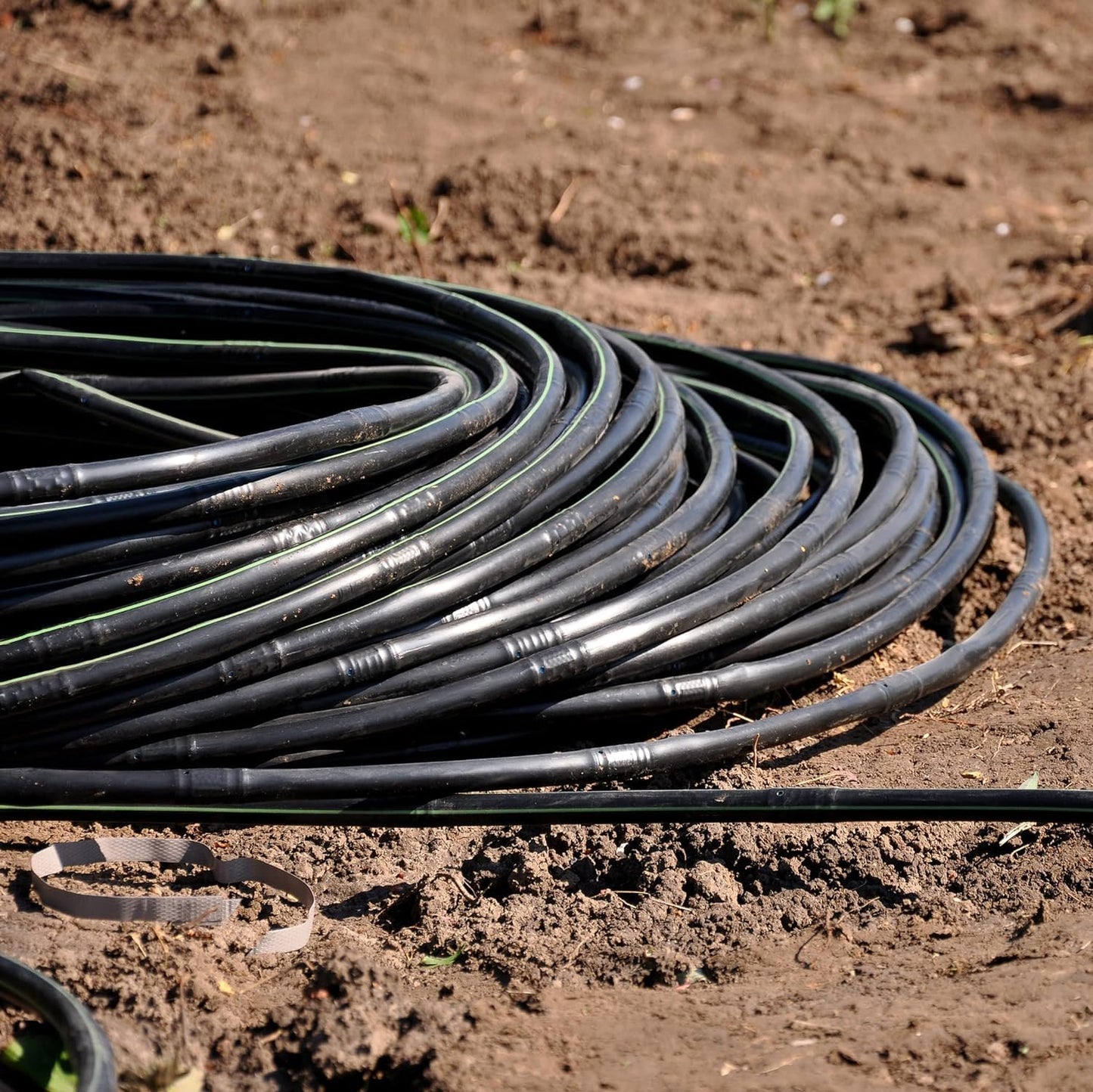 Drip Irrigation Line 1/4" Tubing Roll, 6" Emitter Spacing.52 GPH, Color Black (.170 ID x 240 OD) - Will Work from Gravity Feed (50' Foot Roll)