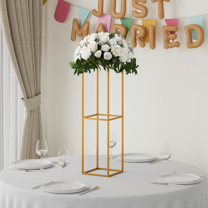 TEKXYZ Flower Stand for Wedding, 10 Pcs 31.5 Inch Tall Flower Stand, Metal Centerpiece Stand, Gold Centerpieces For Wedding, Event Party Props, Patio Decor