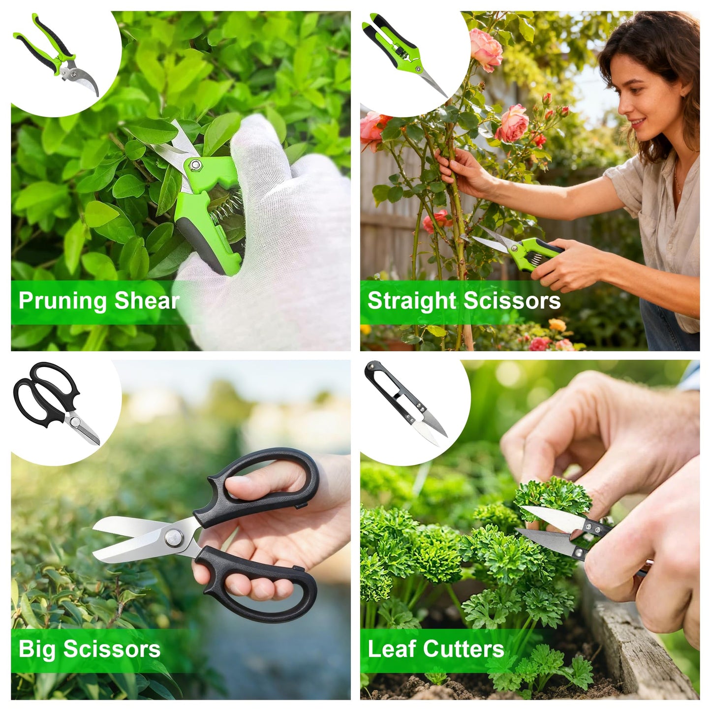 Gardening Tools 20-Piece Gardening Hand Tools, Garden Tools Set for Beginner, Includes Bonsai Wire Kit, Plant Mat & Mini Rake, Gifts for Women