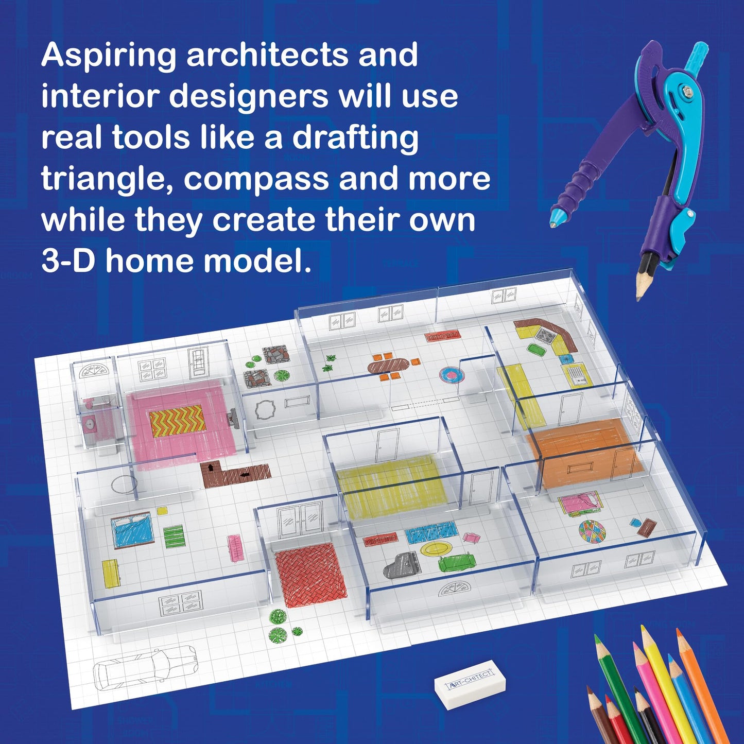 MINDWARE Art-CHITECT 3-D Home Design Architecture KIT