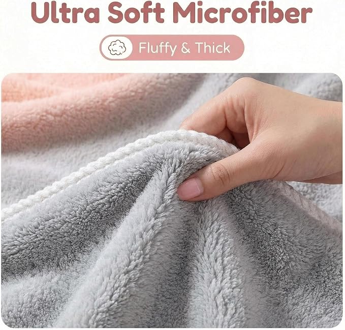 Dog Drying Towel, Soft Towels for Drying Dog Large, 2pcs Extra Thick Absorbent Microfiber Bath Towels for Dogs, Cats, Puppy, Pets (Grey)