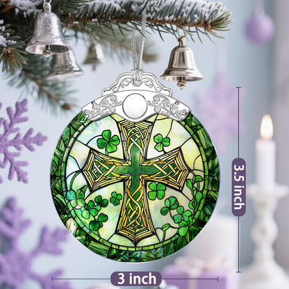 Stained Glass Cross Ornament, Christmas Ornaments, Christmas Decorations for Tree, Holiday Ornament, Religious Gifts, Cross Gifts, Gift Ideas & Christian Gift
