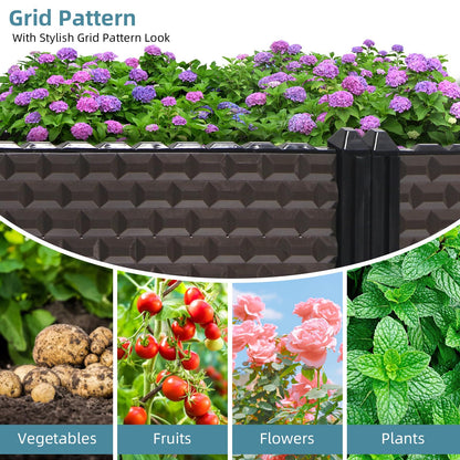 Large Planters for Outdoor Plants - Deepened 20" H, Raised Beds for Gardening Self Watering, Elevated Planter Box with Legs, Rectangular Garden Planters for Outdoor Plants Flowers, 94.4"L x 15.7"W