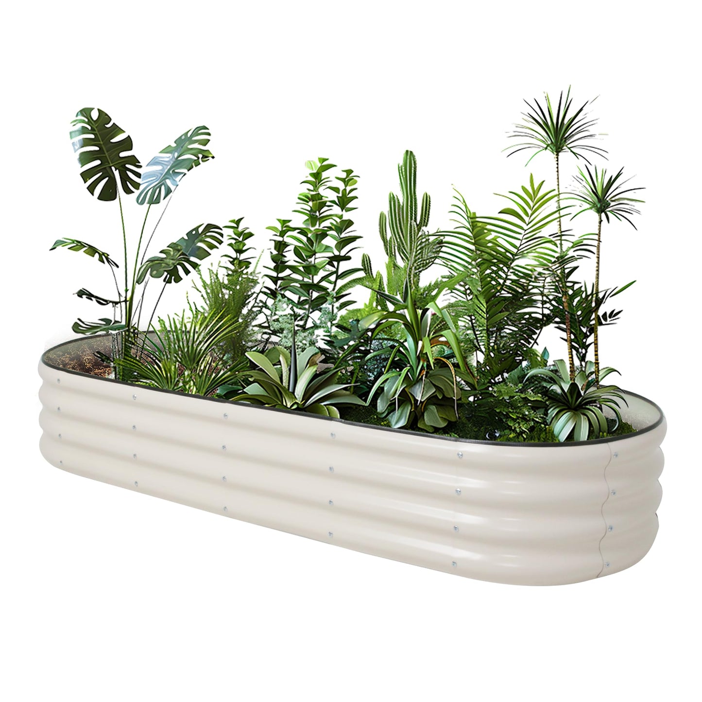ToBoom Galvanized Raised Garden Bed Kit Outdoor Metal Garden Planter Box for Backyard Gardening, Planting Vegetables, and Patio (70.8"x23.6"x11.8")