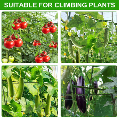 TIUIRE Metal Cucumber Trellis for Raised Beds & Gardens - 47.2" Lx30 W x47.2 H Sturdy Arch Trellis for Climbing Plants, Tomatoes, Peas & & Beans | Outdoor Vegetable Support for Vines