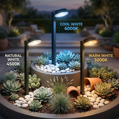 Upgraded Solar Pathway Lights Outdoor Waterproof - 12 Pack 3 Color Temperature Solar Garden Lights (Warm /Neutral/Cool White), Enhanced Brightness LED Landscape Lighting for Yard, Lawn, Walkway.